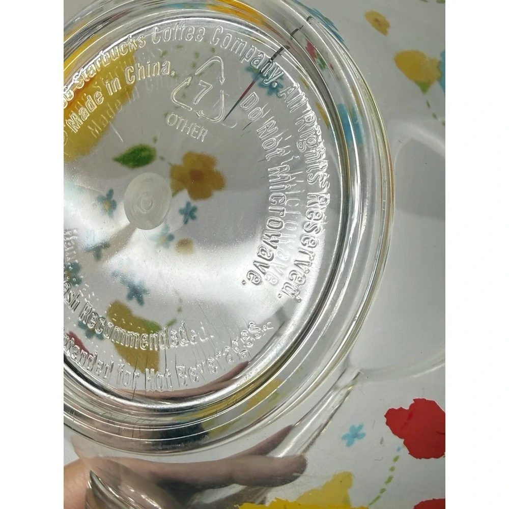 Vintage‎ STARBUCKS 2006 Green Ribbon Flowers Logo 64oz. Plastic Pitcher Tea Rare